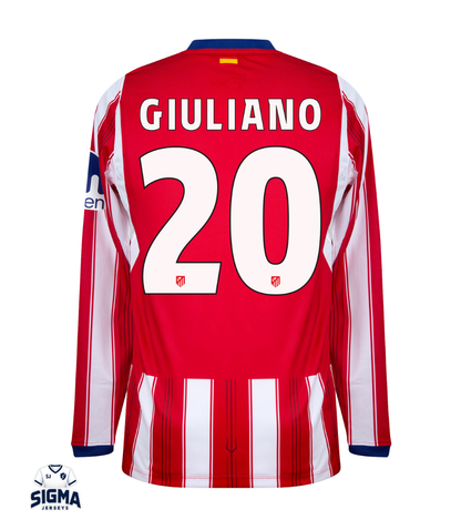 GIULIANO #20, Atlético de M. Local 26/27 Manga Larga (Dorsal UCL)
