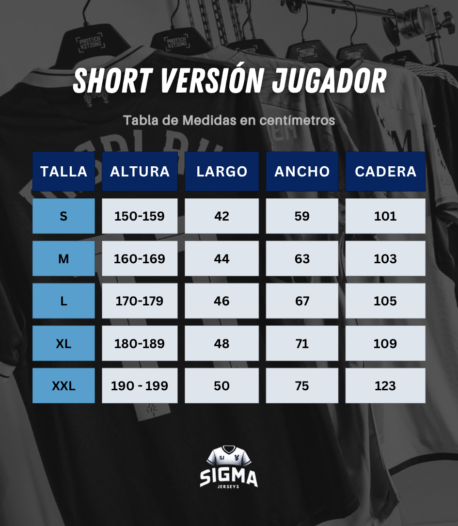 Tallas versión jugador