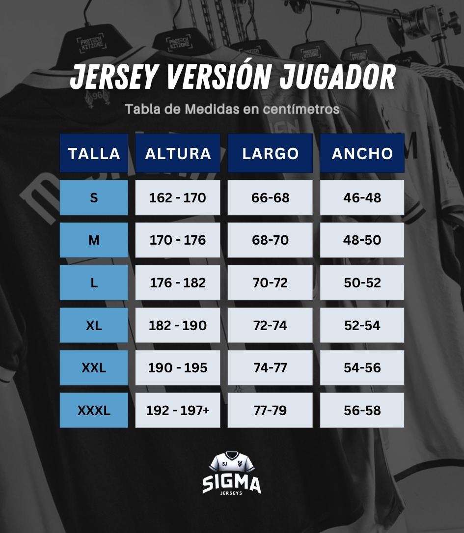 Tallas versión jugador